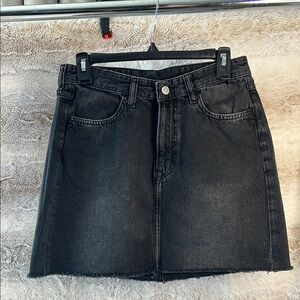 &Denim Classic Black Denim Skirt 6P
